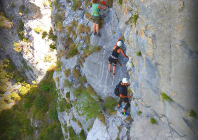 Via ferrata de Tende - Evolution contre la falaise